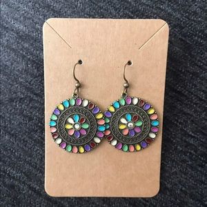 Flower style earrings